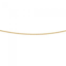 9ct+Gold+45cm+Solid+Curb+Chain