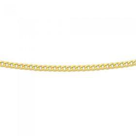 9ct+Gold+55cm+Solid+Curb+Chain