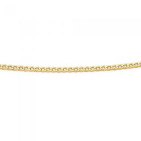 9ct-Gold-45cm-Solid-Curb-Chain on sale
