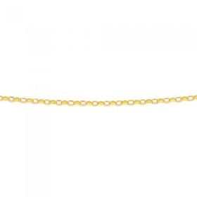 9ct+Gold+45cm+Solid+Oval+Belcher+Chain