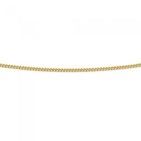 9ct+Gold+45cm+Solid+Curb+Chain