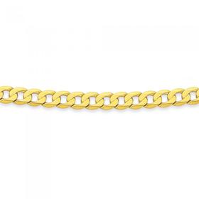 Solid-9ct-Gold-50cm-Bevelled-Curb-Chain on sale