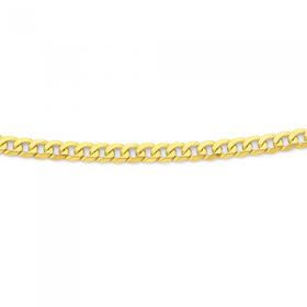 9ct-Gold-45cm-Solid-Curb-Chain on sale