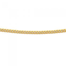 9ct+Gold+50cm+Solid+Curb+Chain