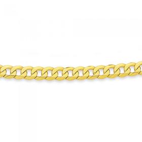 Solid-9ct-Gold-45cm-Flat-Curb-Chain on sale