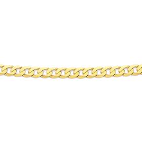 Solid-9ct-Gold-55cm-Flat-Curb-Chain on sale