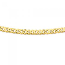 Solid-9ct-Gold-55cm-Flat-Curb-Chain on sale