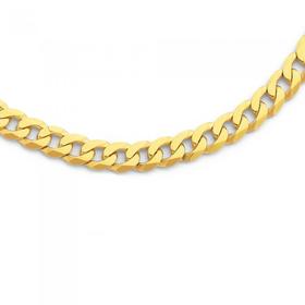 Solid-9ct-Gold-60cm-Flat-Curb-Chain on sale