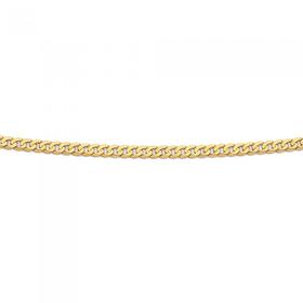 9ct+Gold+50cm+Solid+Curb+Chain