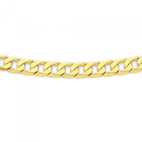 9ct+Gold+60cm+Solid+Curb+Chain