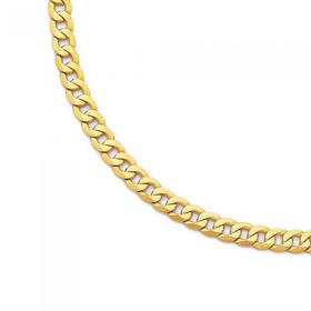 Solid-9ct-Gold-60cm-Flat-Curb-Chain on sale