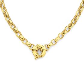 9ct-Gold-50cm-Belcher-Bolt-Ring-Necklace on sale