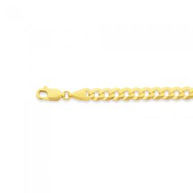 Solid-9ct-Gold-19cm-Flat-Curb-Bracelet on sale