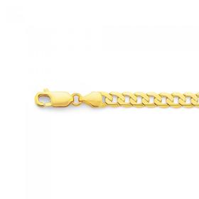 9ct-Gold-19cm-Solid-Curb-Bracelet on sale
