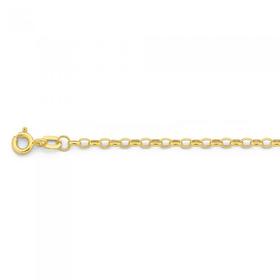 9ct-Gold-19cm-Oval-Belcher-Bracelet on sale