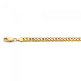 Solid-9ct-Gold-20cm-Flat-Curb-Bracelet on sale