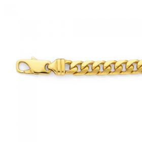 9ct-Gold-21cm-Solid-Curb-Bracelet on sale