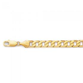 Solid-9ct-Gold-20cm-Bevelled-Close-Curb-Bracelet on sale