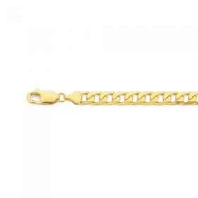 Solid-9ct-Gold-20cm-Bevelled-Square-Curb-Bracelet on sale