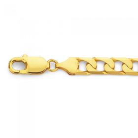 9ct-Gold-22cm-Solid-Bevelled-Square-Curb-Bracelet on sale