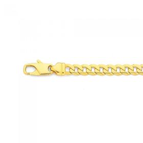 9ct-Gold-20cm-Solid-Curb-Gents-Bracelet on sale