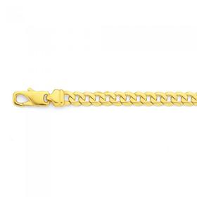 Solid-9ct-Gold-21cm-Flat-Close-Curb-Bracelet on sale