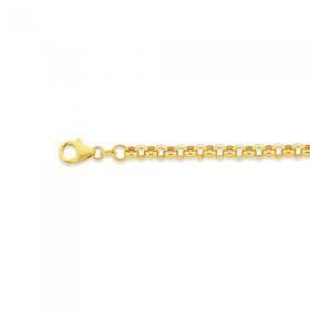 9ct-Gold-19cm-Round-Belcher-Bracelet on sale