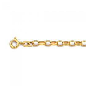 9ct-Gold-19cm-Hollow-Belcher-Bracelet on sale