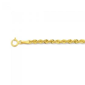 9ct-Gold-19cm-Rope-Bracelet on sale