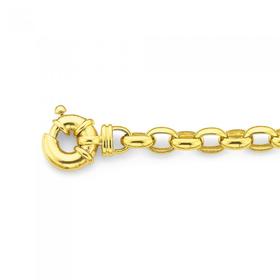 9ct-19cm-Solid-Oval-Belcher-Bolt-Ring-Bracelet on sale