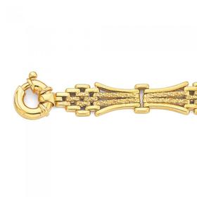 9ct-Gold-195cm-Gate-Bracelet-with-Bolt-Ring on sale