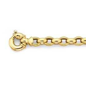 9ct-Gold-Solid-19cm-Belcher-Bracelet on sale