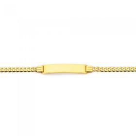 9ct-Gold-19cm-Solid-Curb-Identity-Bracelet on sale