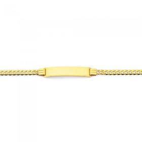 9ct-Gold-19cm-Curb-Identity-Bracelet on sale