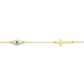 9ct-Gold-185cm-Mother-of-Pearl-Bracelet on sale