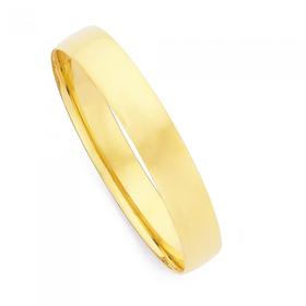 Solid-9ct-Gold-12mm-Wide-Bangle on sale