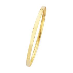 9ct+Gold+5x65mm+Solid+Bangle