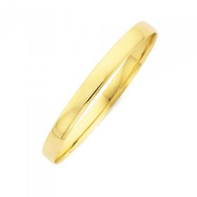 9ct+Gold+7x65mm+Solid+Bangle