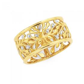 9ct-Two-Tone-Tree-of-Life-Ring on sale