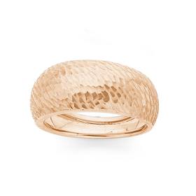 9ct-Rose-Gold-Diamond-Cut-Dome-Ring on sale