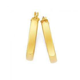 9ct-Gold-20mm-Polished-Hoop-Earrings on sale