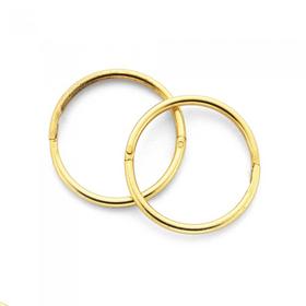 9ct+Gold+Medium+Plain+Sleepers