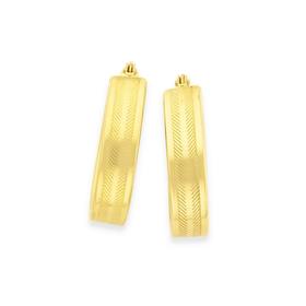 9ct-Gold-10mm-Oval-Hoop-Earrings on sale