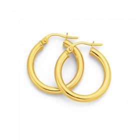 9ct-15mm-Polished-Hoop-Earrings on sale