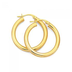 9ct-Gold-20mm-Polished-Hoop-Earrings on sale