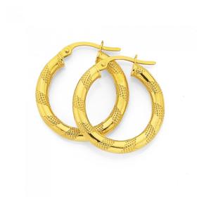 9ct-Gold-Medium-Hoops-15mm on sale