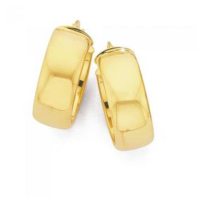 9ct-Gold-Wide-Polished-Hoops-15mm on sale