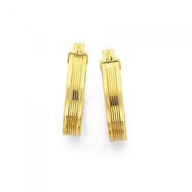 9ct-Gold-15mm-Multi-Lined-Centre-Hoop-Earrings on sale