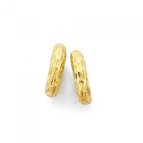 9ct-Gold-Half-Round-Diamond-Cut-Huggie-Earrings on sale