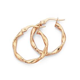 9ct-Rose-Gold-Medium-Hoop-Earrings on sale